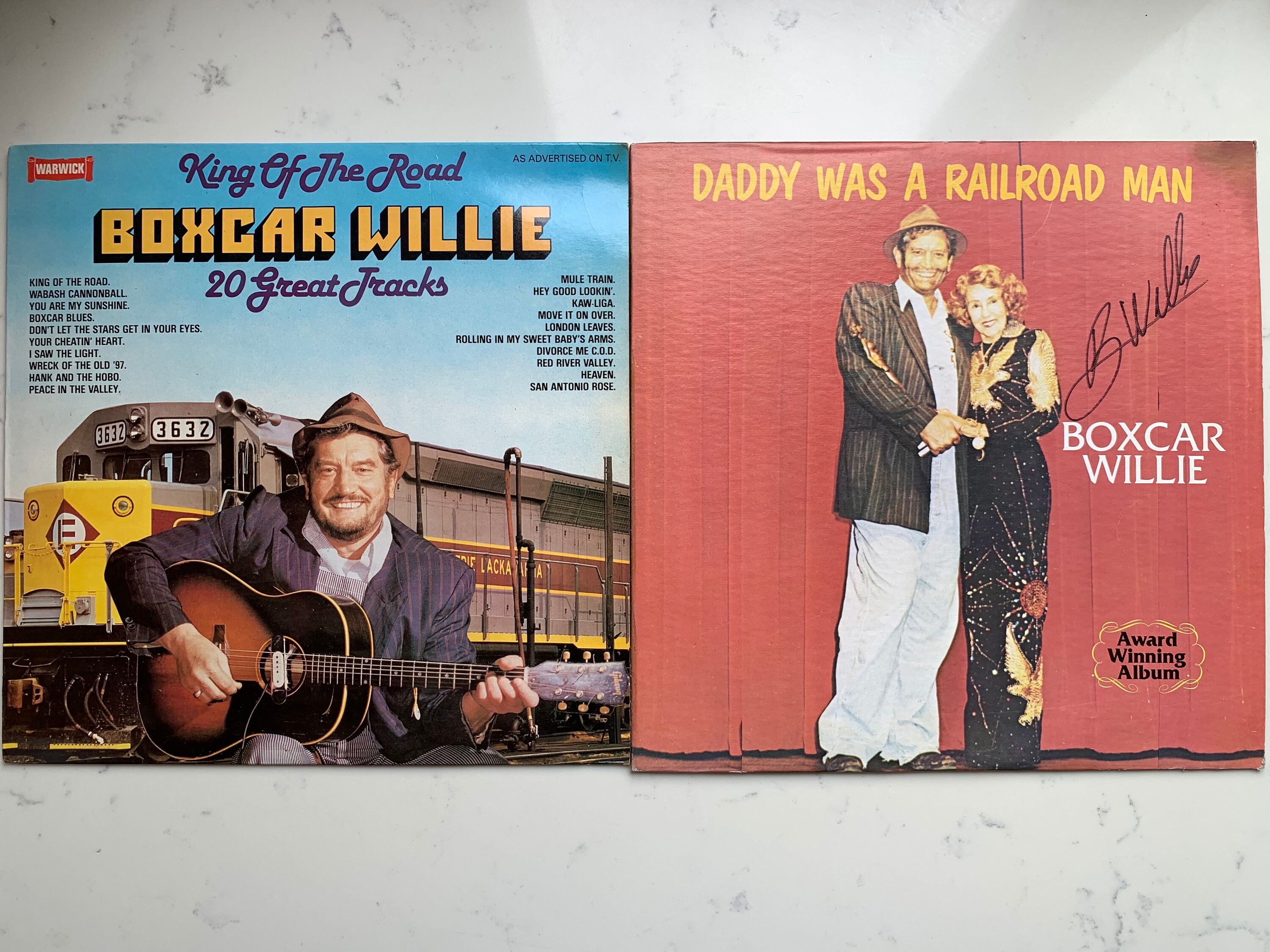 Boxcar Willie Autographed Daddy Was a Railroad Man and King