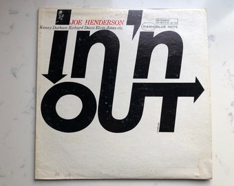 Joe Henderson | In 'N Out | Blue Note BST 84166 | Vintage Vinyl | Vintage Records | 1965 Joe Henderson | 1960's Post Bop Records