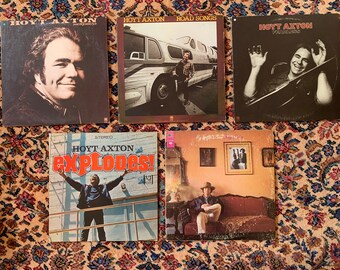 Hoyt Axton Record Bundle, Fearless, Southbound, My Griffin is Gone, Explodes, Road Songs. 1960s-1970s Hoyt Axton Records