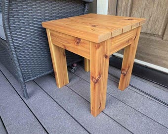 Rustic Smal Cottage Style Solid Wood Farmhouse Side Table