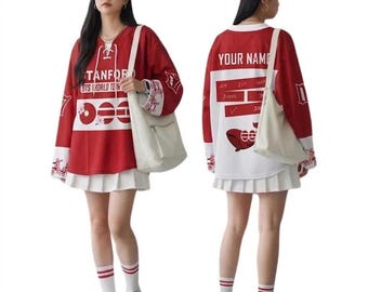 Gepersonaliseerde Kpop-wereldtour hockeyjersey, aangepaste concertidool-jersey, Kpop-hockeyjersey voor tienermeisjes, vrouwen Kpop-fan