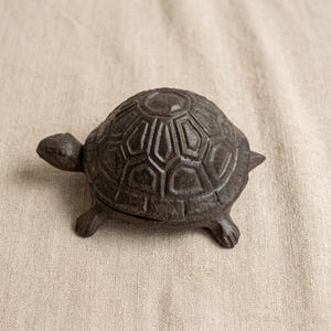 Vintage Cast Iron Turtle Key Holder, Handcrafted Rustic Wall Hook, Farmhouse Decor