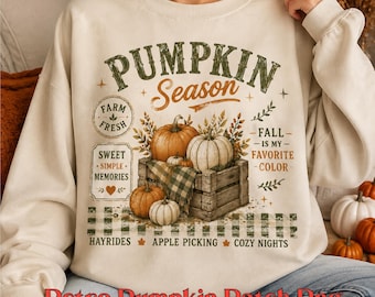 Retro pompoenveld PNG, vintage herfst sublimatieontwerp, verse pompoen op de boerderij PNG, verweerd herfstontwerp, Halloween PNG.