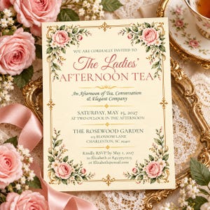 Victorian Tea Party Invitation - Etsy