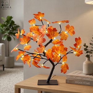LED maple leaf bonsai lamp, battery powered Fairy Light Tree, cozy home decor