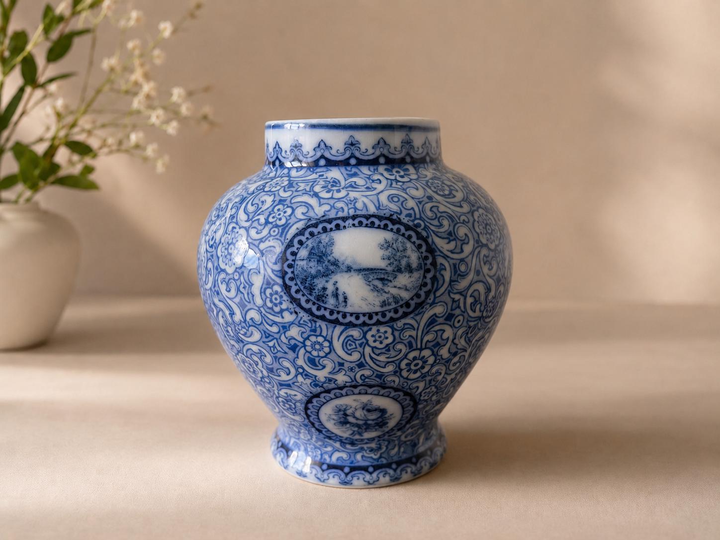 Antique Urns Delft Blue - Etsy