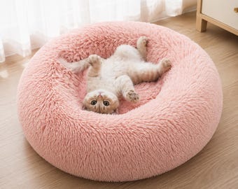 Cama de luxo para cães e gatos, cama aconchegante em formato de caverna para animais de estimação, casinha lavável para pets, ninho para gatos de interior, cama para cães pequenos, sofá relaxante para animais de estimação.