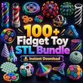100+ Fidget Toy STL Bundle | 3D Printable Fidget Toys Pack | Instant Download | Stress Relief Sensory Toys | STL Files for 3D Printing