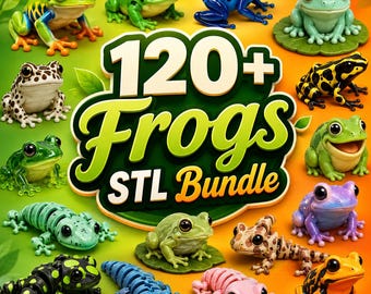 Paquete de más de 120 ranas en formato STL / Figuras de ranas fantásticas (descarga digital)