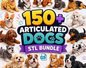 Articulated Dog STL Bundle | 150+ Flexi Dog Models (Digital Download)