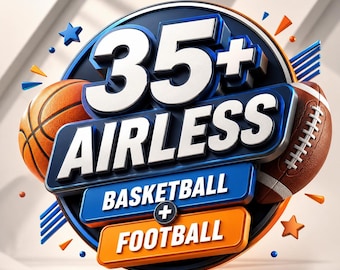 Paquete de más de 35 gráficos 3D de baloncesto y fútbol americano sin aire (descarga digital)