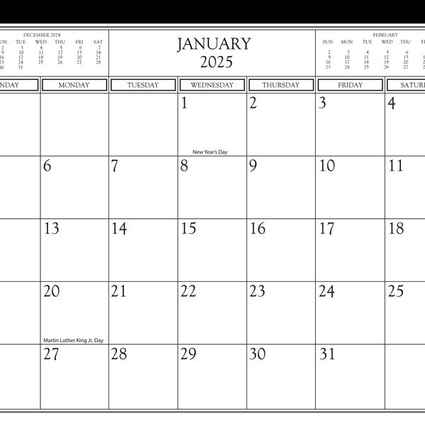 2025 Refrigerator Calendar Etsy