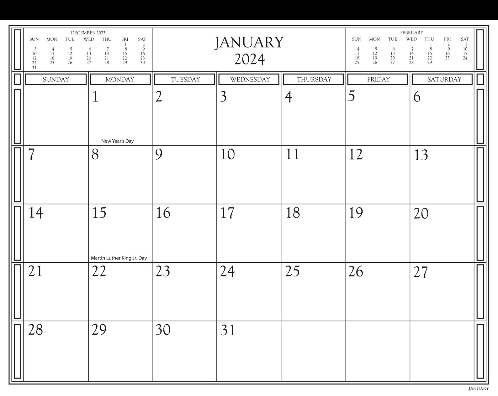 The Calendar 2024 Family Organizer / Refrigerator Calendar12