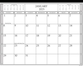 The Magnetic Calendar 2023 - Family Organizer / Refrigerator Calendar-12 month