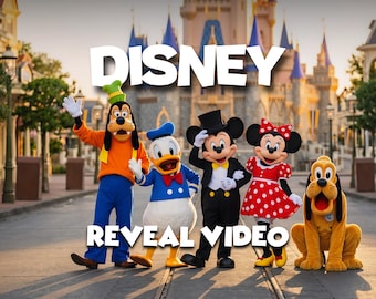 Vídeo de revelación de Disney, revelación de Disney, revelación de viaje a Disney, vídeo de revelación de Disneyland, vídeo personalizado, vídeo de revelación de viaje, viaje sorpresa a Disneyworld