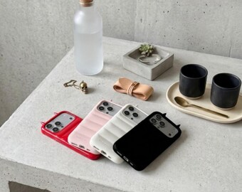 3D Devil Horn iPhone Case, Glossy Shockproof TPU Cover, Korean Luxury Phone Protection
