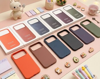 Luxury Woven Magnetic Phone Case, Slim Wireless Charging Cover, Textured Tech Style