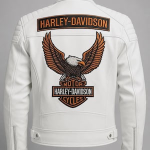Harley Davidson Leather Jacket Eagle - Etsy