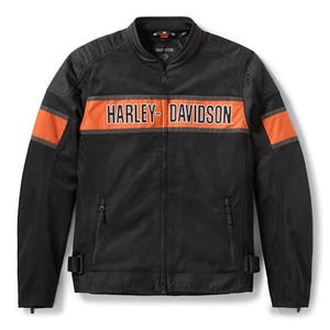 Black and Orange Harley Davidson Jacket - Etsy