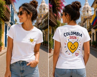 Colombia Women World Cup 2026 T-Shirt |  Matching Colombia Family T-Shirt | Colombia 2026 Me's Shirt | Colombian Pride T-Shirt