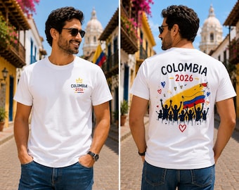 Colombia Men World Cup 2026 T-Shirt |  Matching Colombia Family T-Shirt | Colombia 2026 Me's Shirt | Colombian Pride T-ShirT