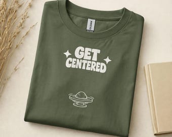 Get Centered Pottery Shirt, Funny Ceramic Artist Gift, Retro Pottery Wheel Tee, Clay Lover Shirt, Pottery Pun, Gift for Potter, Ceramics