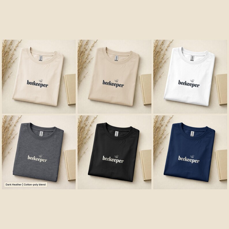 Beekeeper Shirt, Bee Lover Gift, Beekeeping Hobby Tee, Honeybee Wordmark T-Shirt, Gift for Beekeepers image 6