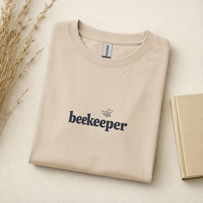 Beekeeper Shirt, Bee Lover Gift, Beekeeping Hobby Tee, Honeybee Wordmark T-Shirt, Gift for Beekeepers image 7