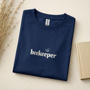 Beekeeper Shirt, Bee Lover Gift, Beekeeping Hobby Tee, Honeybee Wordmark T-Shirt, Gift for Beekeepers image 10