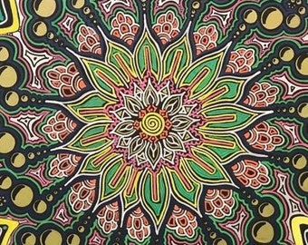 Trippy Mandala Painting