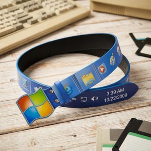 Cintura per computer Windows in stile retrò anni '90, abbigliamento quotidiano per uomo e donna