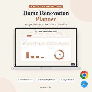 Huisrenovatieplanner | Budget- en tijdlijntracker | Digitale aannemersorganizer