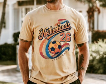 Comfort Colors® Netherlands 2026 Soccer Shirt, Dutch Football Fan Tee, World Tournament Inspired Netherlands Supporter Comfort Colors Shirt