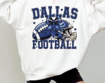 Coquette Bow Dallas Football Sweatshirt, Dallas Game Day Tee, Comfort Colors® Dallas Football Shirts, Dallas Football Lover Bow Sweatshirt