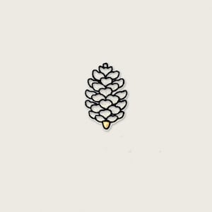 Pinecone Machine Embroidery Design, Cute Applique Pattern, Design for Baby Bib, Tote Bag, Towel & Blanket