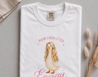 Gänse-Shirt, Energie-T-Shirt mit Hauptfigur, freches Vogel-Geschenk, verspielte Tierbekleidung