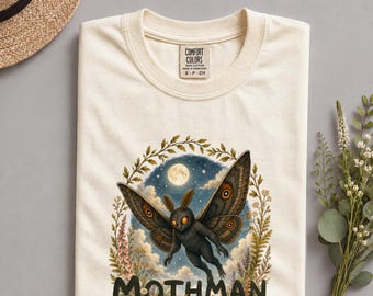 Mothman-Shirt | Respektiere die Einheimischen-T-Shirt | Geschenk für Kryptozoologen