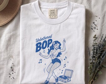 Vintage-T-Shirt „Music Dancer Comfort Colors“ | Retro-Schallplattenspieler-Illustration