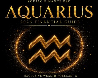 Wassermann Bankleitfaden 2026 | Sternzeichen Geld Vorschau PDF | Reichtum & Fülle-Führer | Sofortiger digitaler Download