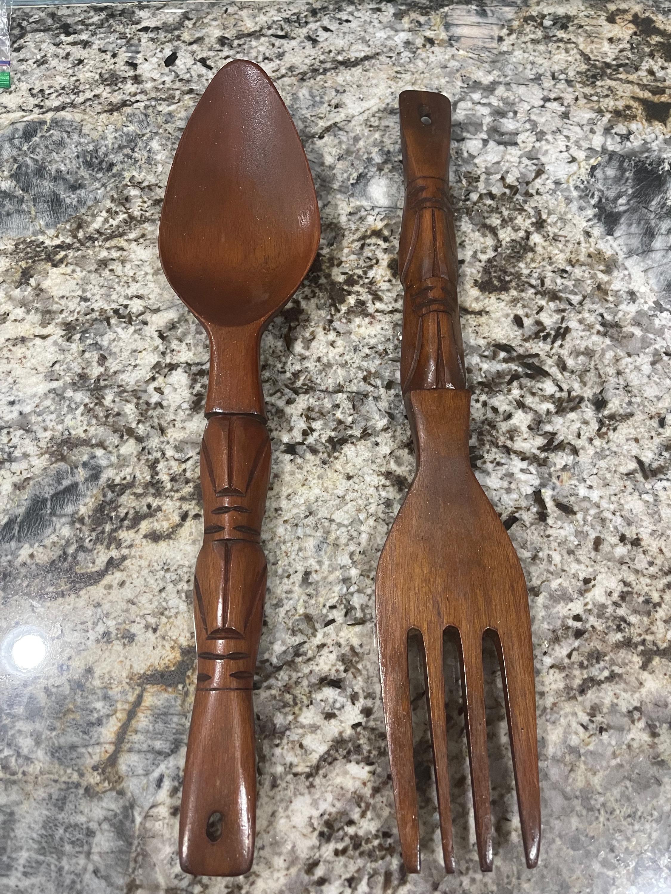 巨大アンティークスプーン＆フォーク Giant Fork and Spoon - Etsy