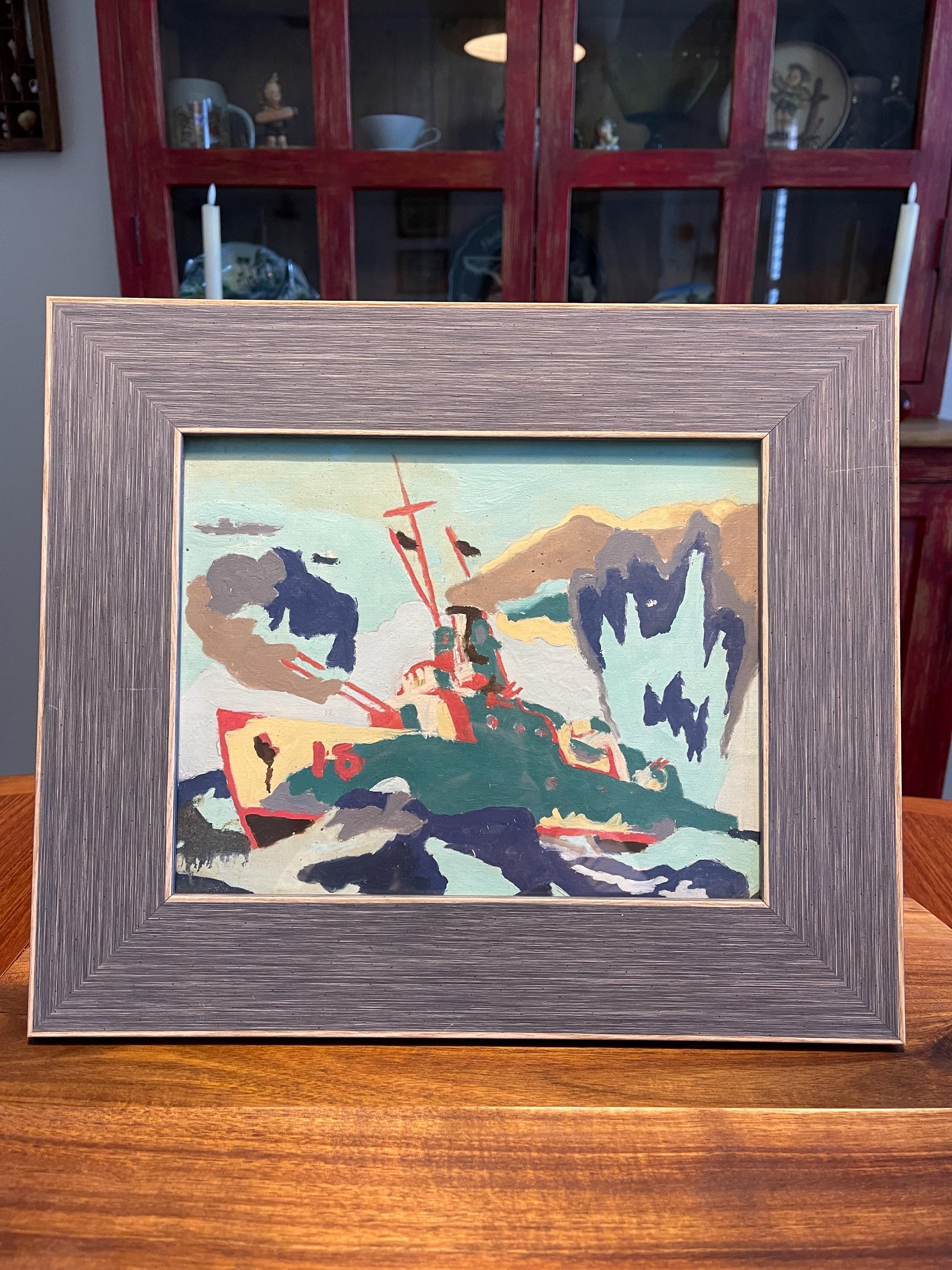 Vintage Paint by Number Boat - Etsy