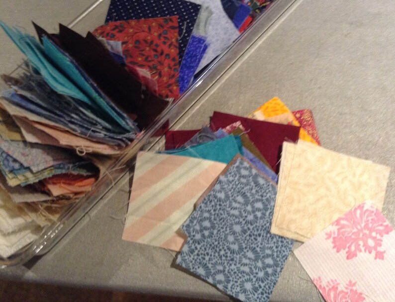 Cotton fabric 2.5 squares Pre-cut Quilting Squares Fabric scraps and patches in batches! QTY 55