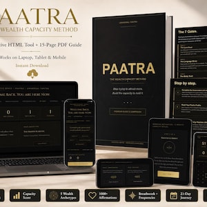 Paatra Wealth Capacity Method | AI Nervous System Tool + PDF Guide | Manifestation Shadow Work Digital Download