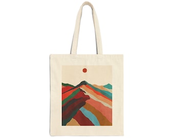 The Mountain Tote — Landscape Art Canvas Bag