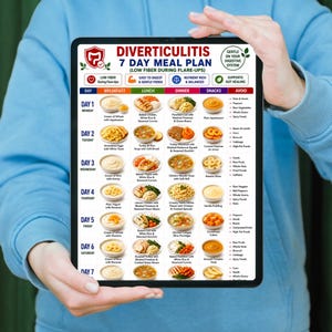 Diverticulitis food guide printable with meals snacks and foods to avoid