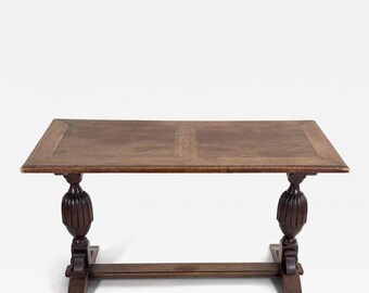 Early 20th Century Solid Oak Refectory Table