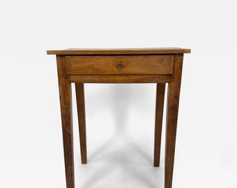 Mid 19th Century French Provincial Solid Walnut Side Table
