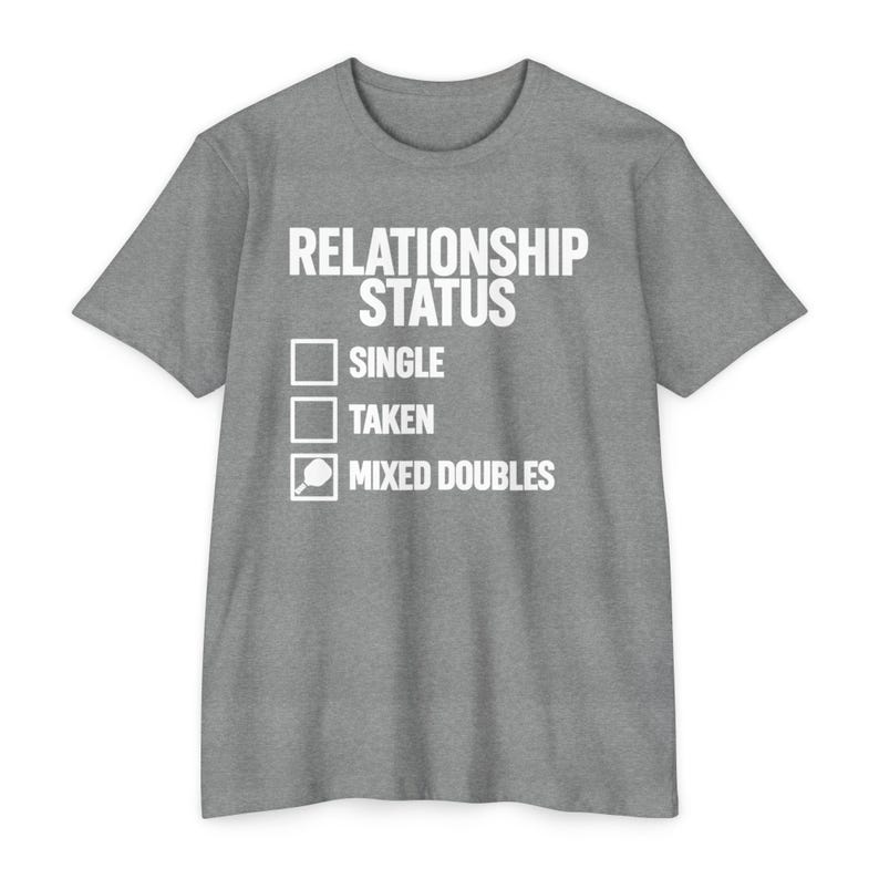 Relationship Status Mixed Doubles Shirt, Pickleball Couple Tee, Gift for Her afbeelding 9