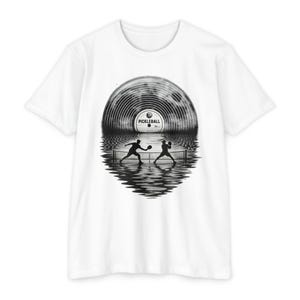 Retro Pickleball Shirt, Vinyl Record Sunset Tee, Vintage Pickleball Gift for Her image 4
