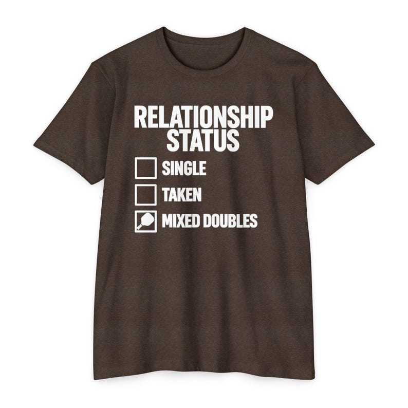 Relationship Status Mixed Doubles Shirt, Pickleball Couple Tee, Gift for Her afbeelding 4